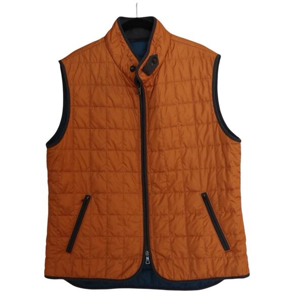 Waterville Theo Quilted Vest in Burnt Orange Size 58 - Picture 2 of 12